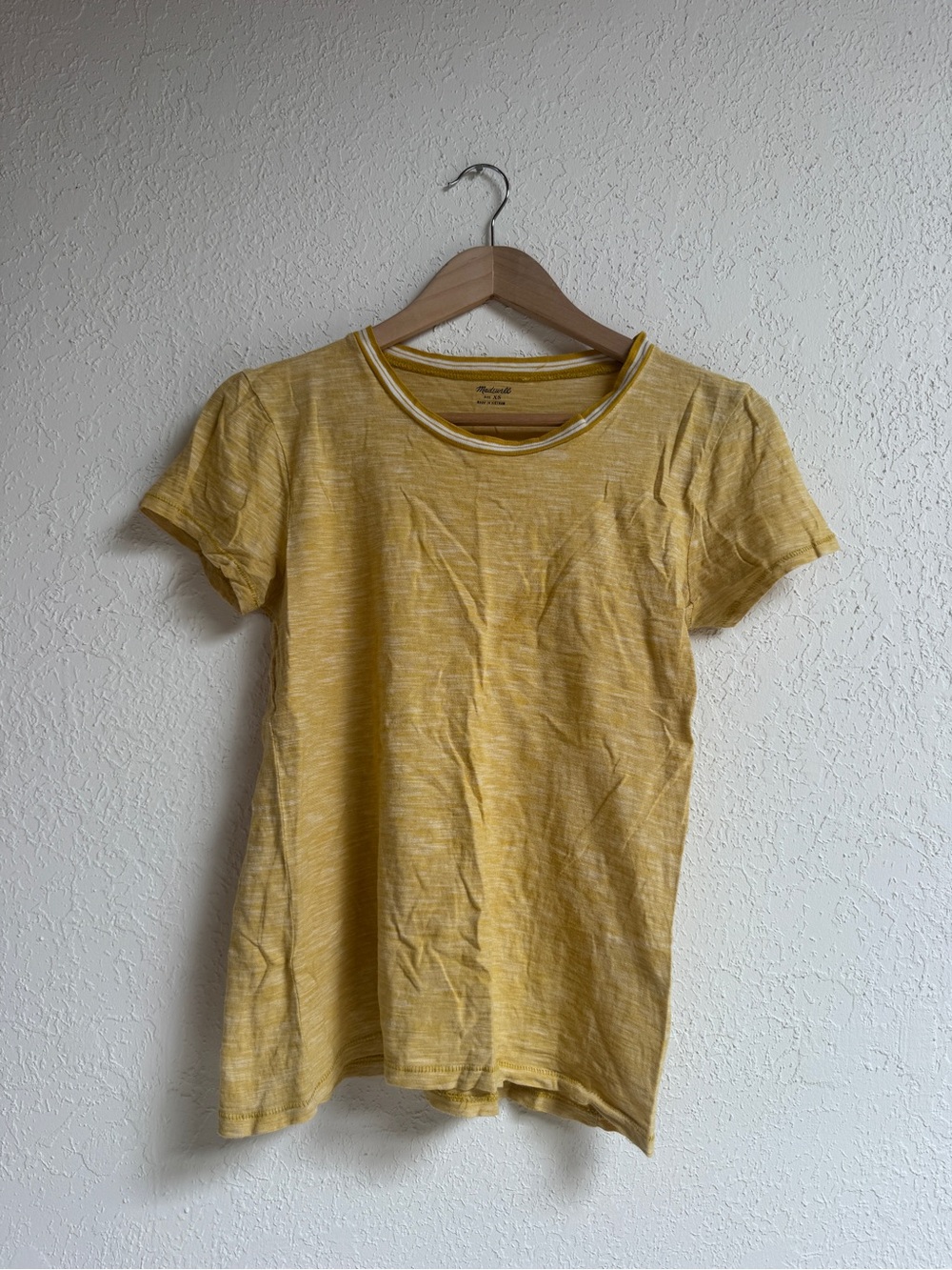 Madewell Yellow Short Sleeve Crewneck Tee